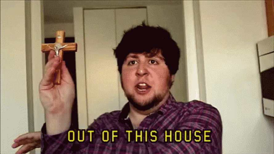 Religious JonTron Out Of This House GIF