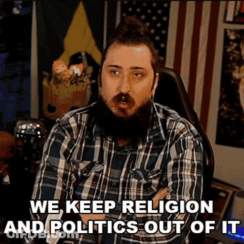 Religious Man Politics Out GIF