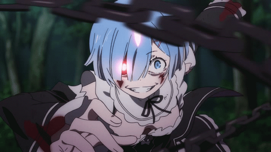 Rem Anime Devil Smile GIF