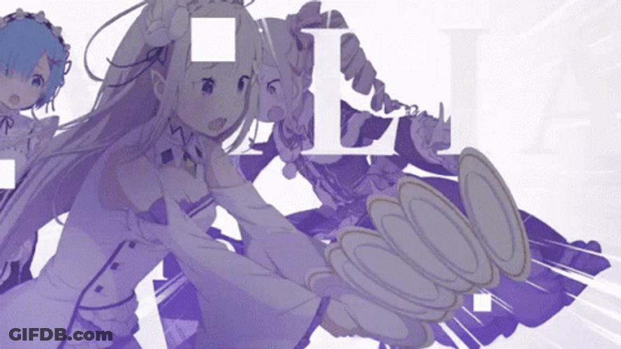 Rem Emilia Re Zero Anime Girls GIF