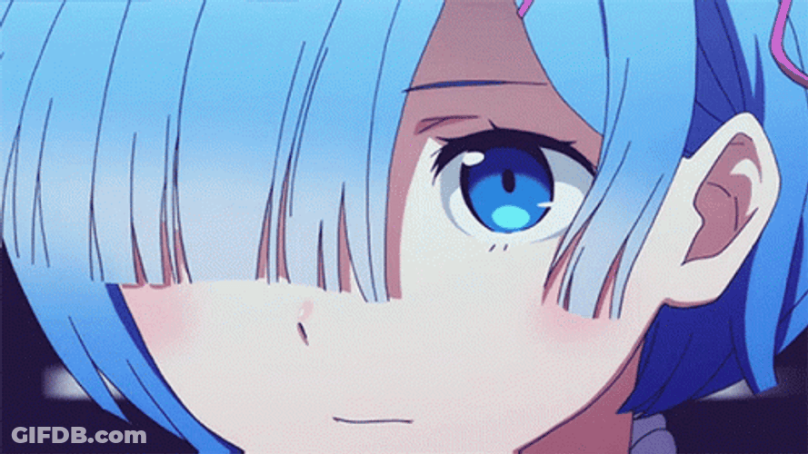 Rem Re Zero Anime Blue Hair GIF