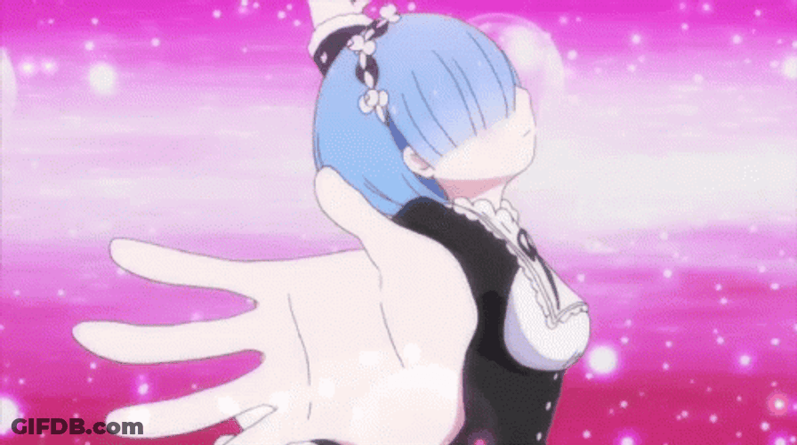 Rem Re Zero Anime Cute Hearts GIF