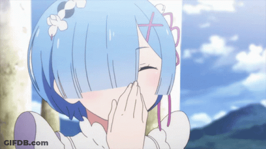 Rem Re Zero Anime Cute Laugh GIF