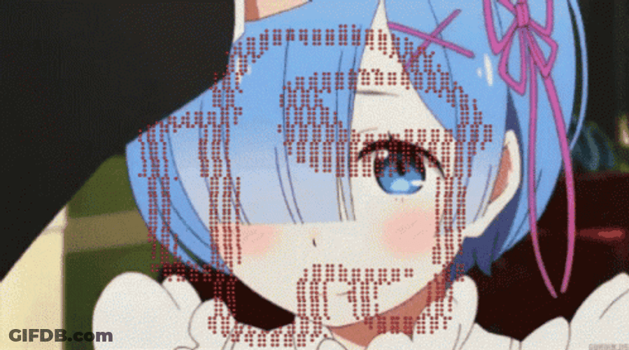 Rem Re Zero Anime Head Pat GIF