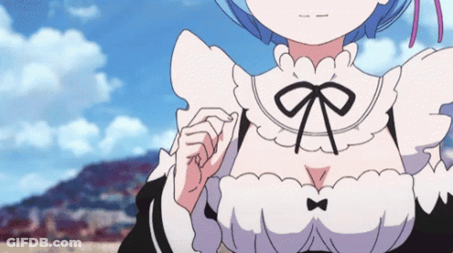 Rem Re Zero Anime Kawaii Talking GIF