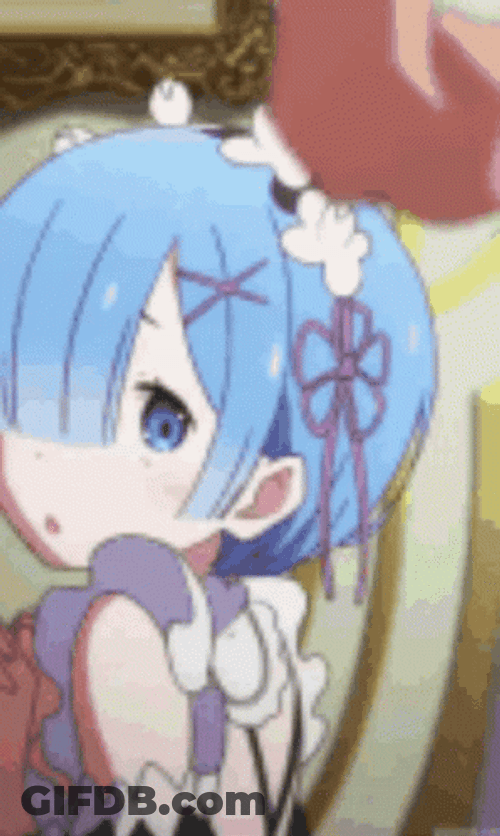 Rem Re Zero Anime Shy GIF