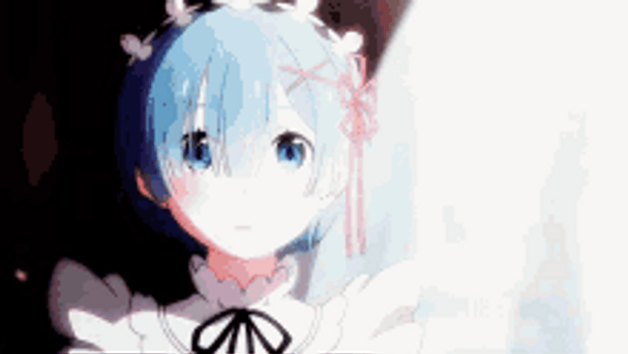 Rem Thank You Anime Cute Girl Happy GIF
