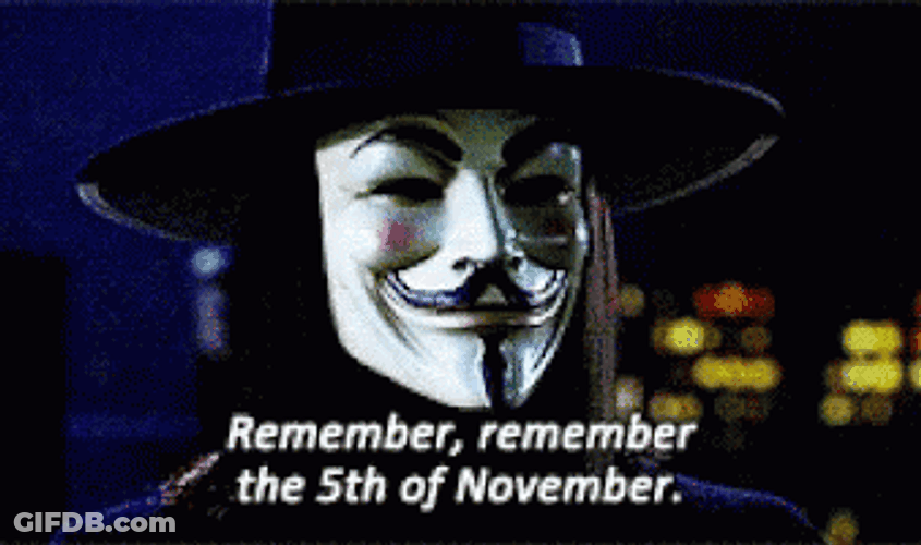 Remember November 5Th V For Vendetta Movie Quote GIF