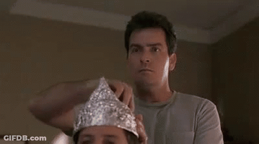 Removing Foil Tin Hat GIF