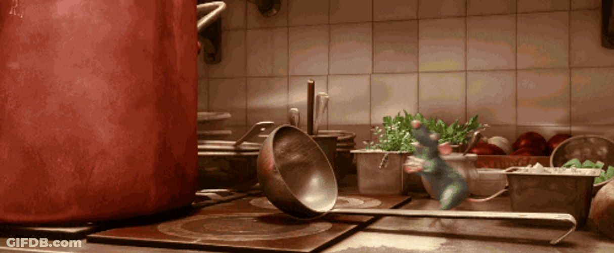 Remy Climbing Ratatouille GIF