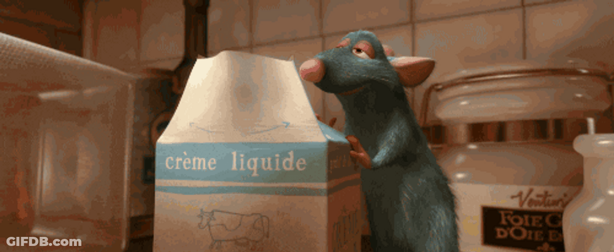 Remy Pouring Cream Ratatouille GIF