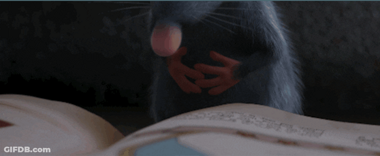 Remy Reading Book Ratatouille GIF