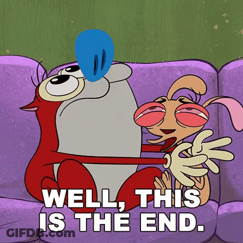 Ren And Ren Sitting On Couch Saying Well This Is The End GIF