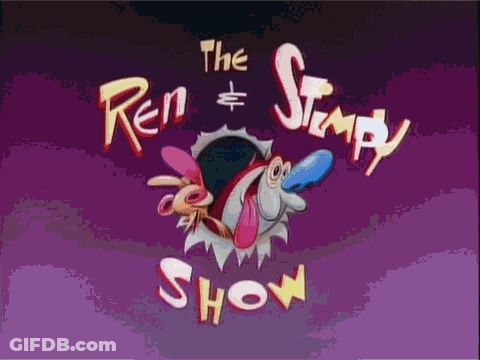Ren And Stampy Show Logo Purple GIF