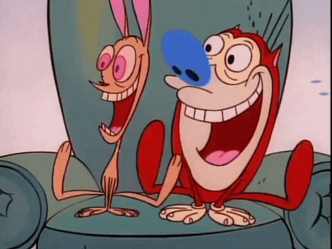 Ren And Stimpy Saw Clapping Feet GIF