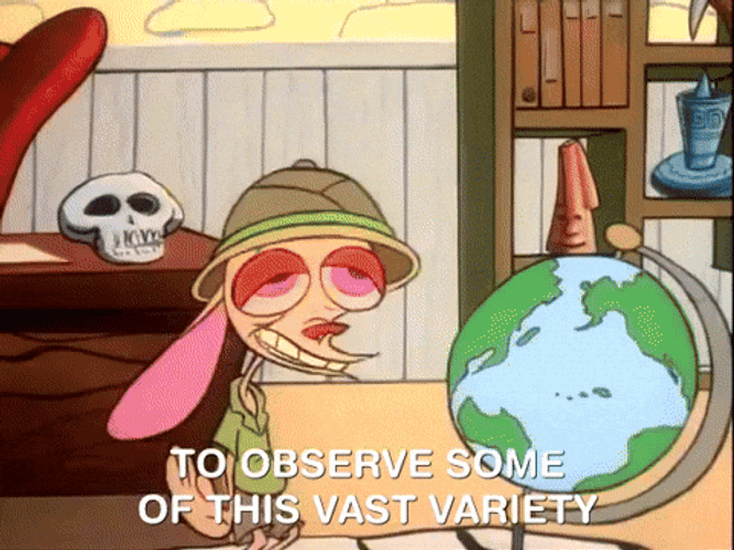 Ren And Stimpy Saw Observed GIF