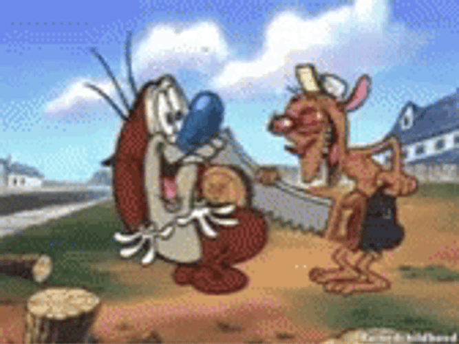 Ren And Stimpy Saw Scene On Make GIF