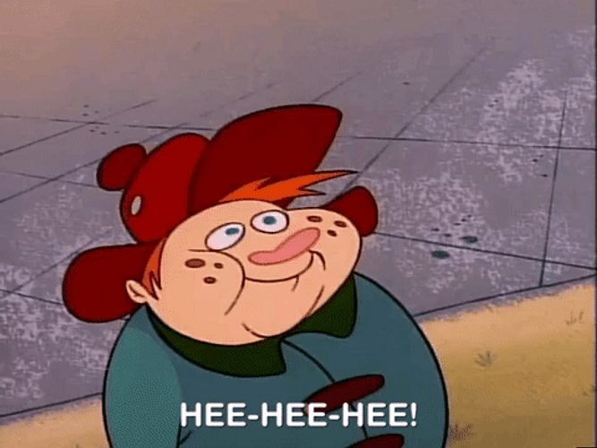 Ren And Stimpy Young Boy Snickering GIF