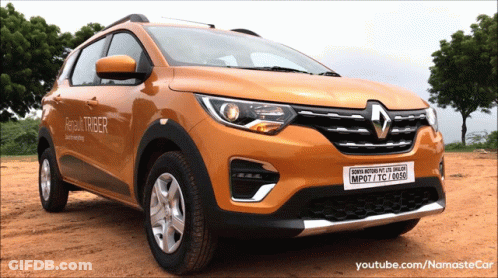 Renault Triber Parked In Dirt GIF