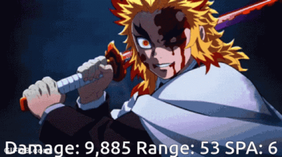 Rengoku Death Big Damage GIF