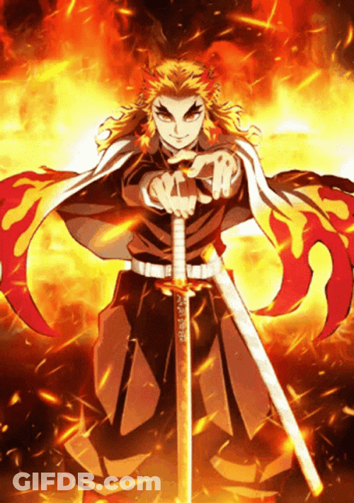 Rengoku Death Powerful Sword GIF