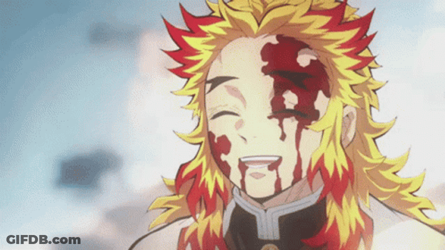 Rengoku Death Still Smiling GIF