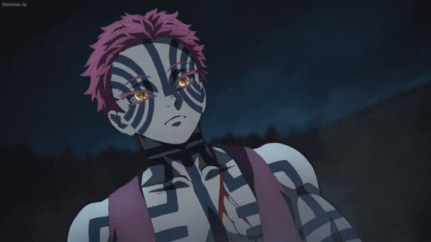 Rengoku Vs Akaza Mask Face GIF