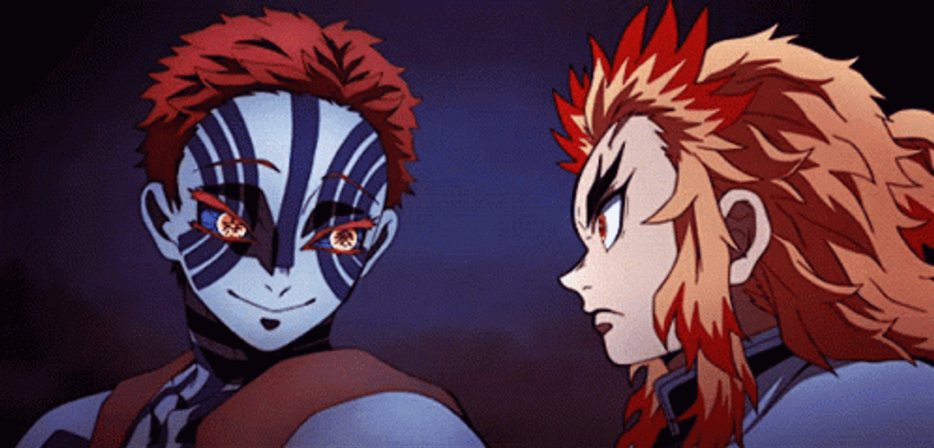 Rengoku Vs Akaza Talking GIF