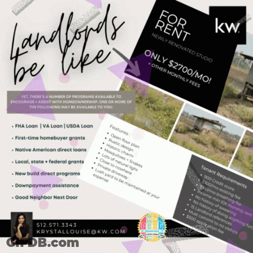 Renovated Studio For Rent Flyer GIF