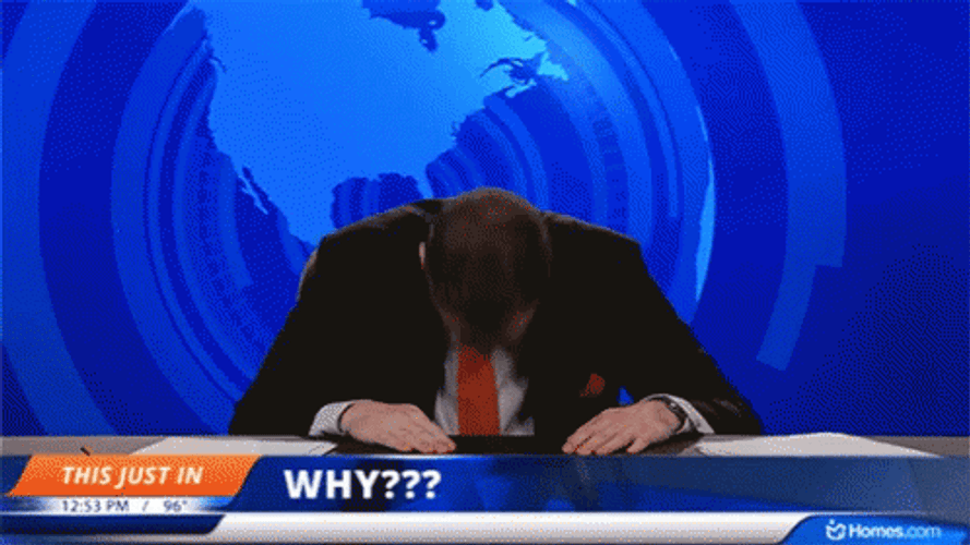 Reporter Bang Head On Desk GIF