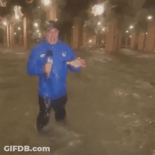 Reporter Got Challenge By Harsh Wind GIF