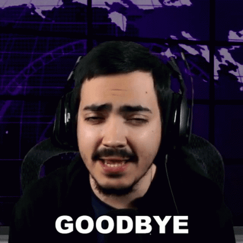 Reporter Saying "Goodbye" GIF