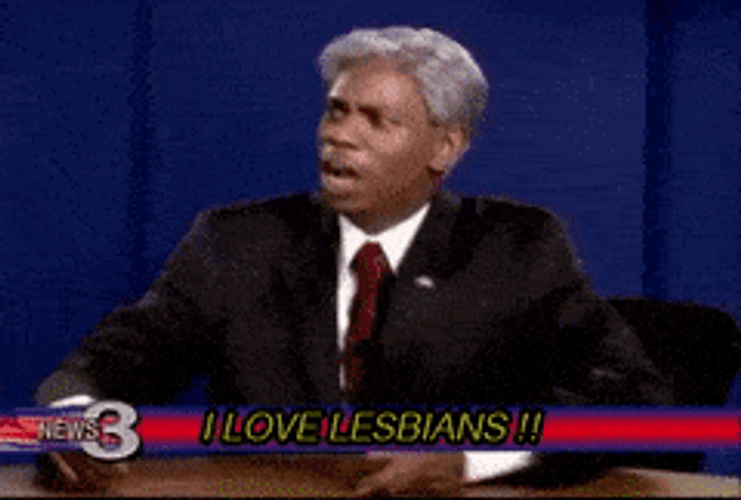 Reporter Saying He Loves Lesbians GIF