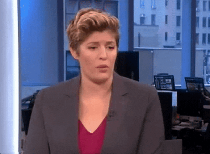 Reporter Saying No Words GIF