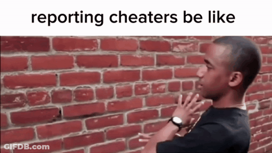 Reporting Cheaters Be Like Talking Wall GIF