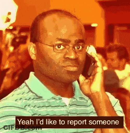 Reporting Someone Using Phone Call GIF