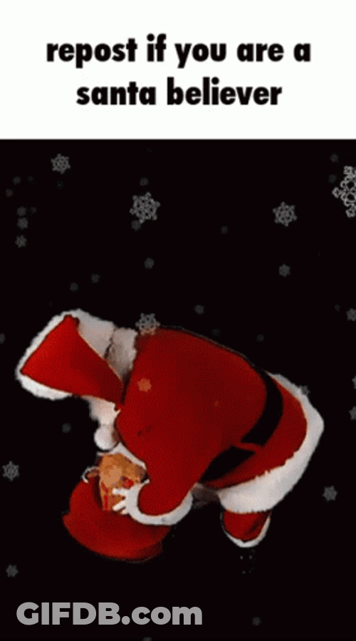 Repost If You're Santa Claus Believer GIF