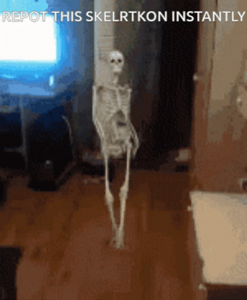 Repot This Skeleton Instantly Dancing Skeleton Meme GIF