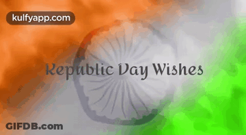 Republic Day Greeting Card With Indian Flag GIF
