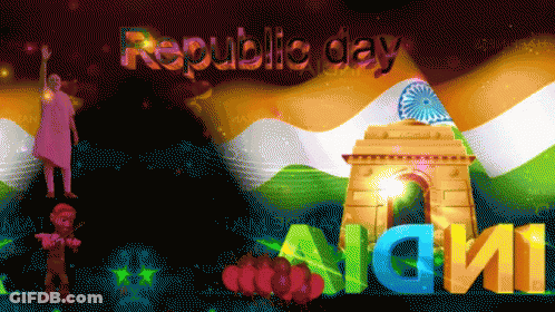 Republic Day Statue Holding Torch GIF