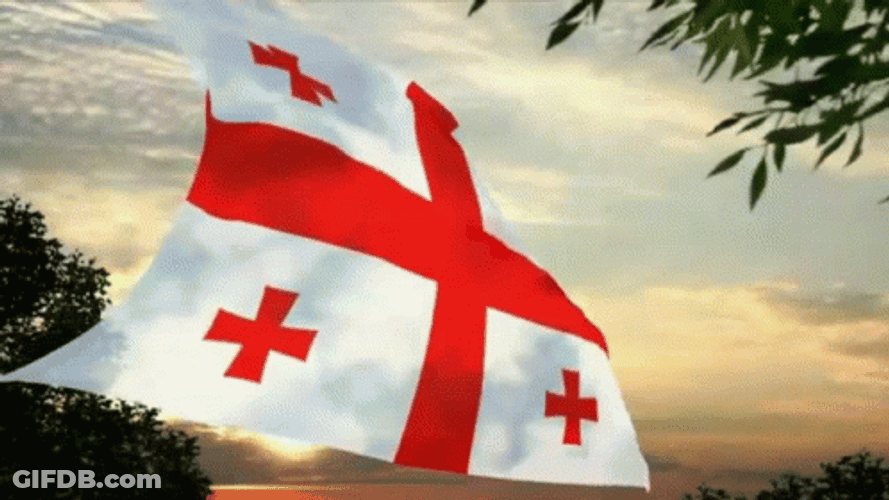 Republic Of Georgia Flag GIF