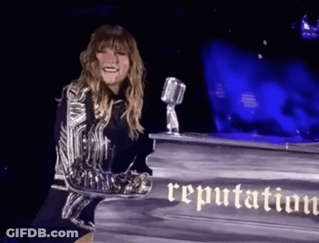 Reputation Tour Taylor Playing Piano GIF