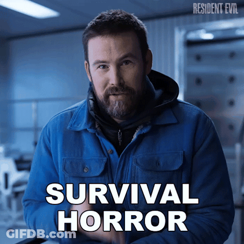 Resident Evil Poster Man In Dark GIF