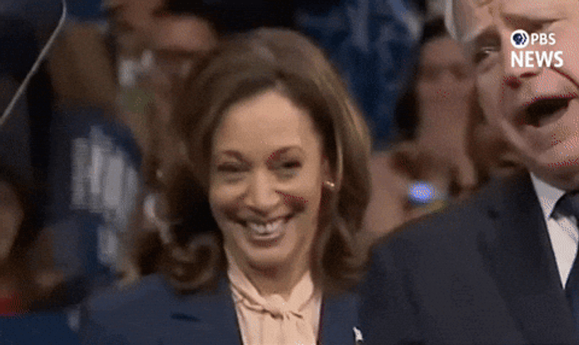 Resisting Kamala Laugh GIF