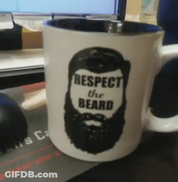 Respect The Beard Coffee Mug GIF