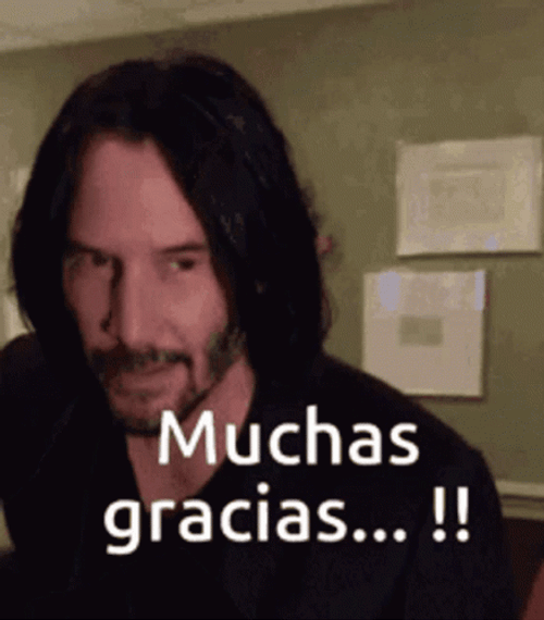 Respectful Actor Keanu Reeves Muchas Gracias GIF