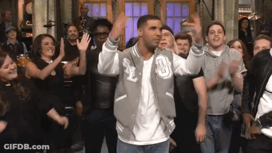 Respectful Drake Clapping On Stage GIF