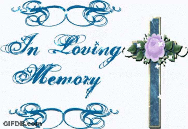 Rest In Peace In Loving Memory Glitters Flower GIF