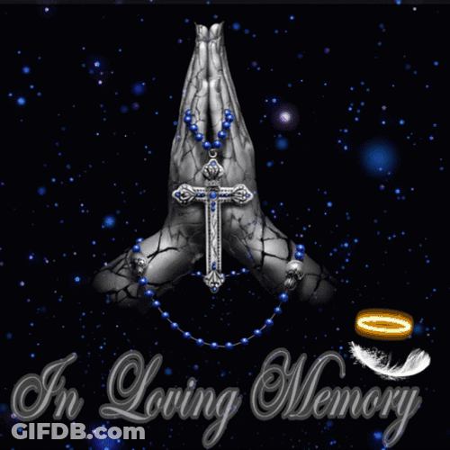 Rest In Peace In Loving Memory Praying Hands GIF