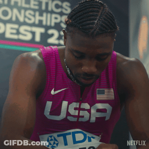 Resting Noah Lyles GIF